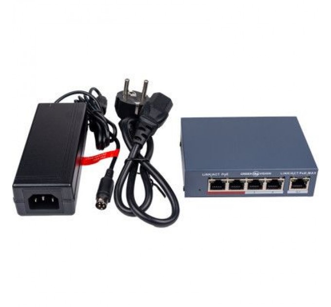 Greenvision Комутатор мережевий Greenvision GV-017-AI-4+1P