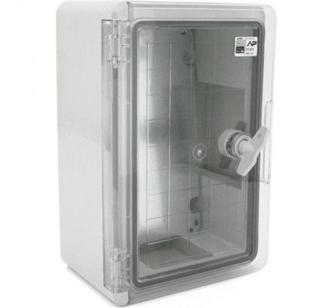 ADAL PANO Шафа настінна ADAL PANO 300х200х130, з прозор. двецятами, IP65, Бокс ударостійкий, ABS пластик (111515)