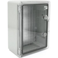 Шафа настінна ADAL PANO 350х250х150, з прозор. двецятами, IP65, Бокс ударостійкий, ABS пластик (111516)