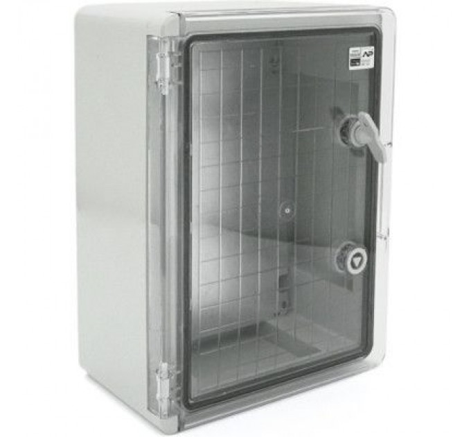 ADAL PANO Шафа настінна ADAL PANO 350х250х150, з прозор. двецятами, IP65, Бокс ударостійкий, ABS пластик (111516)