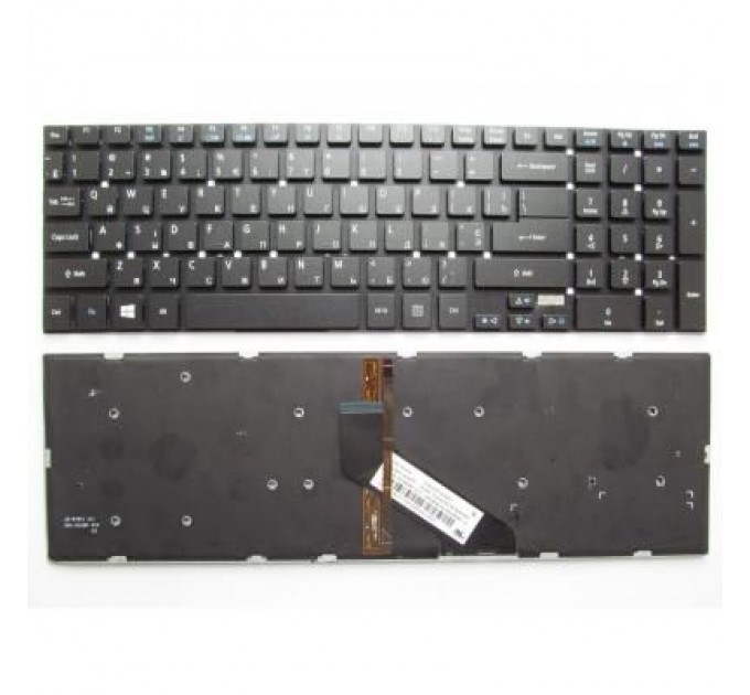 Acer Клавіатура ноутбука Acer Aspire 5755G/E1-522/V3-531 черная без рамки подсветкой UA (A43823)