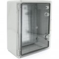 ADAL PANO Шафа настінна ADAL PANO 400х300х170, з прозор. двецятами, IP65, Бокс ударостійкий, ABS пластик (111517)
