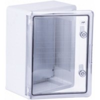 Шафа настінна ADAL PANO 400х300х220, з прозор. двецятами, IP65, Бокс ударостійкий, ABS пластик (111518)