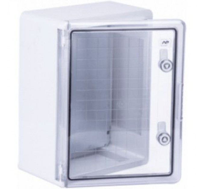 ADAL PANO Шафа настінна ADAL PANO 400х300х220, з прозор. двецятами, IP65, Бокс ударостійкий, ABS пластик (111518)