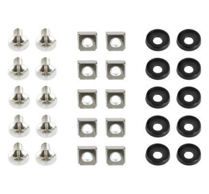 Cablexpert Кріплення для 19" обладнання Cablexpert (гвинт M6, гайка, шайба) комплект кріпильний М6 * 10 (19A-FSET-01)