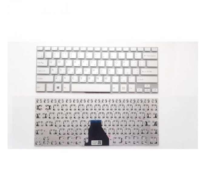 Sony Клавіатура ноутбука Sony SVF14E (Fit 14E Series) серебро без рамки UA (A43794)