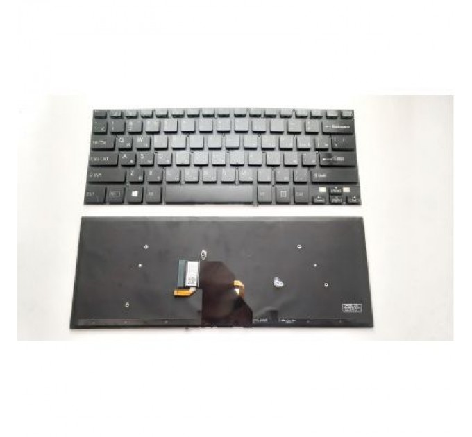 Sony Клавіатура ноутбука Sony SVF14 (Fit 14 Series) черная без рамки подсветкой RU (A43789)