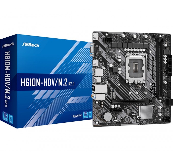ASRock Материнская плата ASRock H610M-HDV/M.2 R2.0 Socket 1700