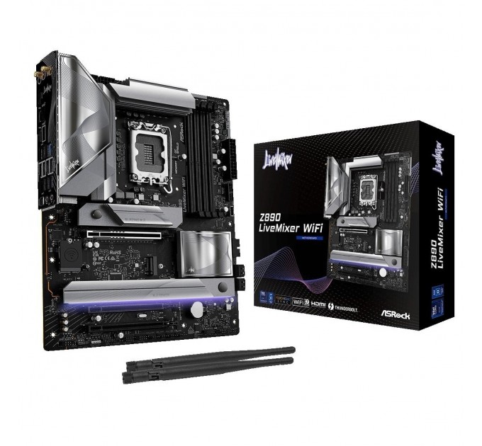 ASRock Материнская плата ASRock Z890 LiveMixer WiFi Socket 1851