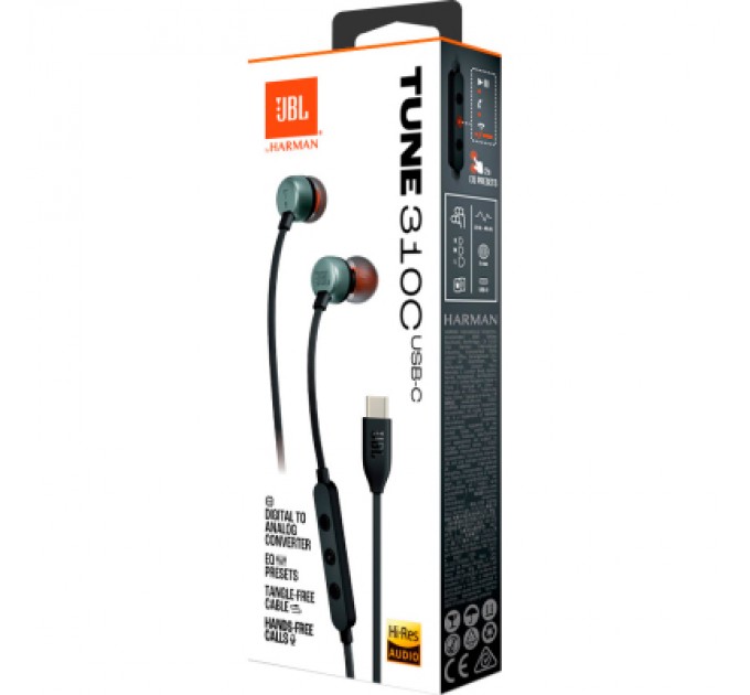 JBL Навушники JBL Tune 310C USB-C Black (JBLT310CBLK)