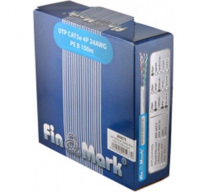 FinMark Кабель мережевий FinMark UTP 100м CAT5e 4P 24AWG PE B Pull Box (269675)