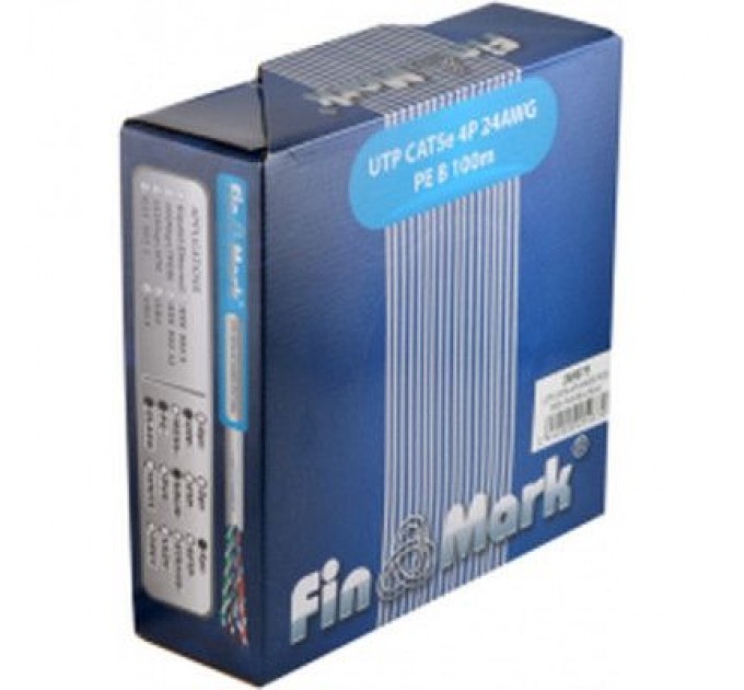 FinMark Кабель мережевий FinMark UTP 100м CAT5e 4P 24AWG PE B Pull Box (269675)