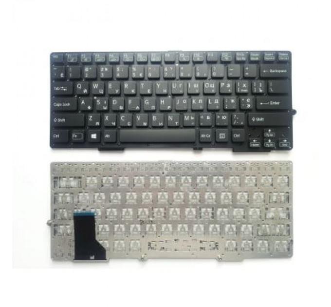 Sony Клавіатура ноутбука Sony SVS13 (S13 Series) черная без рамки подсветка UA (A43679)