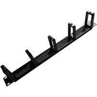 Кабельний організатор 19" 1U 5 кілець, корпус метал+пластик Voltronic (20025)