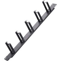 Кабельний організатор 19" 1U 5 кілець, корпус метал+пластик Voltronic (20027 / SG-CM003)