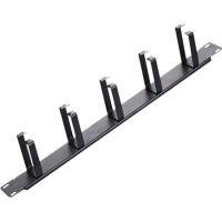 Кабельний організатор 19" 1U 5 кілець, корпус метал Voltronic (20024)