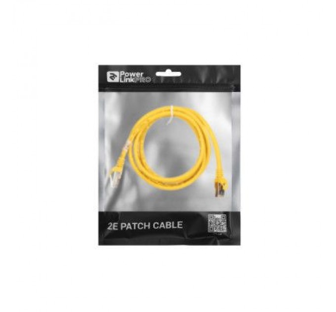 2E Патч-корд 1.50м S/FTP Cat 6 CU PVC 26AWG 7/0.16 yellow 2E (2E-PC6SFTPCOP-150YLW)