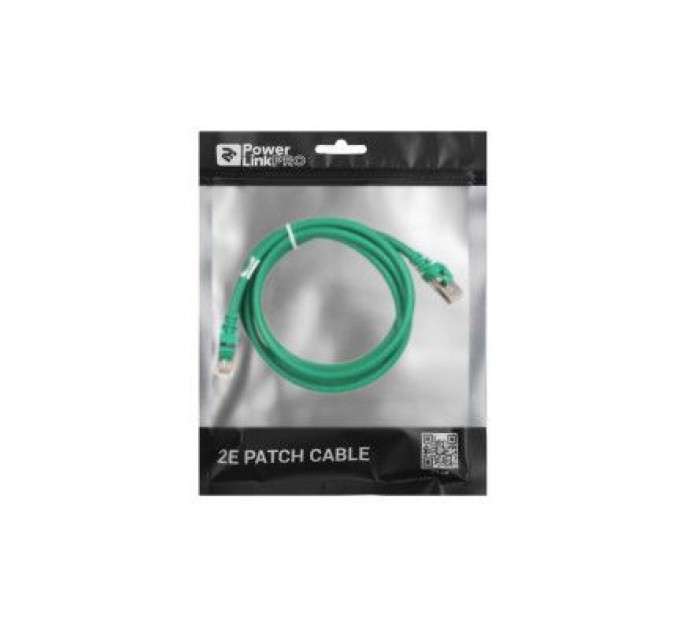 2E Патч-корд 1.50м S/FTP Cat 6 CU PVC 26AWG 7/0.16 green 2E (2E-PC6SFTPCOP-150GRN)