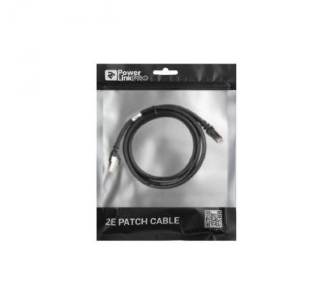 2E Патч-корд 1.50м S/FTP Cat 6 CU PVC 26AWG 7/0.16 black 2E (2E-PC6SFTPCOP-150BK)