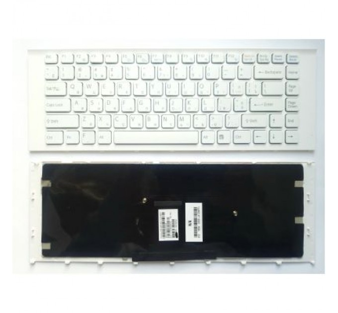 Sony Клавіатура ноутбука Sony VPC-EA Series белая с белой рамкой RU (A43576)