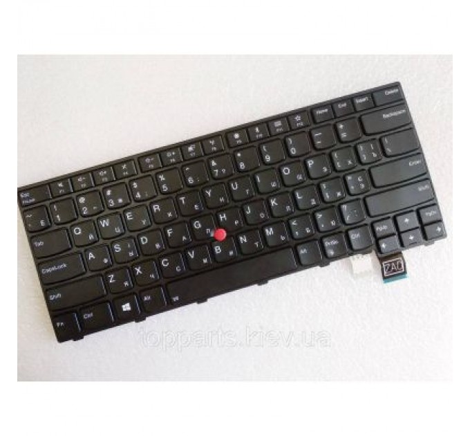 Lenovo Клавіатура ноутбука Lenovo ThinkPad T460/T460P черн.с черн.рамк/с ТП/с подсв.UA/RU/US (A43476)