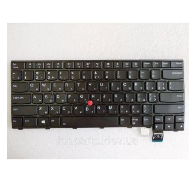 Lenovo Клавіатура ноутбука Lenovo ThinkPad T460/T460P черн.с черн.рамк/с ТП/с подсв.UA/RU/US (A43476)