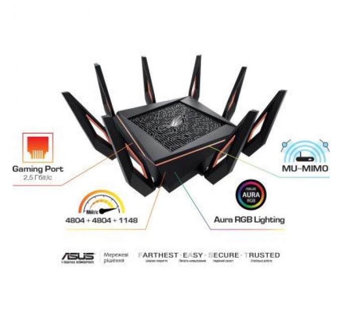 ASUS Маршрутизатор ASUS GT-AX11000 (90IG04H0-MU9G00)