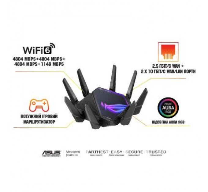 ASUS Маршрутизатор ASUS GT-AXE16000 (90IG06W0-MU2A10)