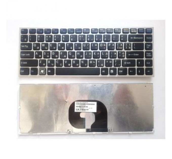 Sony Клавіатура ноутбука Sony VPC-Y чeрная с серебристой рамкой UA (A43441)