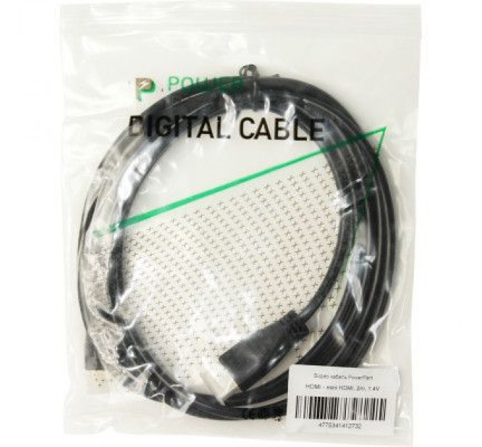PowerPlant Кабель мультимедійний HDMI A to HDMI C (mini), 2.0m PowerPlant (KD00AS1273)
