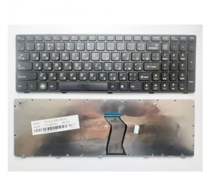 Lenovo Клавіатура ноутбука Lenovo IdeaPad G570/G770/Z560 Series черная с черной рамкой RU (A43392)