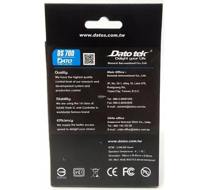 Dato Накопичувач SSD  240GB Dato DS700 2.5" SATAIII TLC (DS700SSD-240GB)